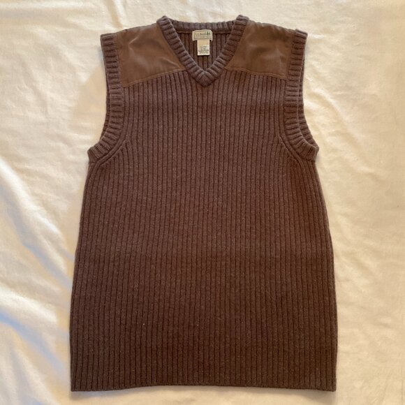 LL Bean Men's XL Vest Commando Waterfowl Field Sweater Brown - Picture 1 of 9